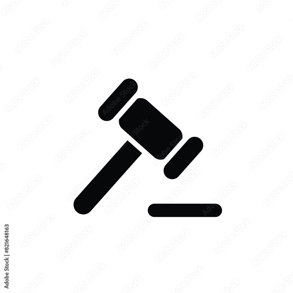 Gavel icon silhouette design template isolated illustration Gavel icon silhouette design template isolated illustration