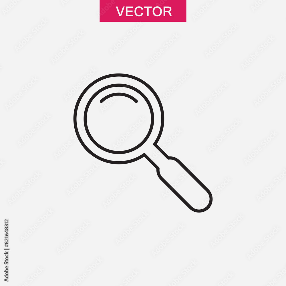 Magnifying glass line icon, vector symbol flat trendy style illustration for web and app..eps Magnifying glass line icon, vector symbol flat trendy style illustration for web and app..eps