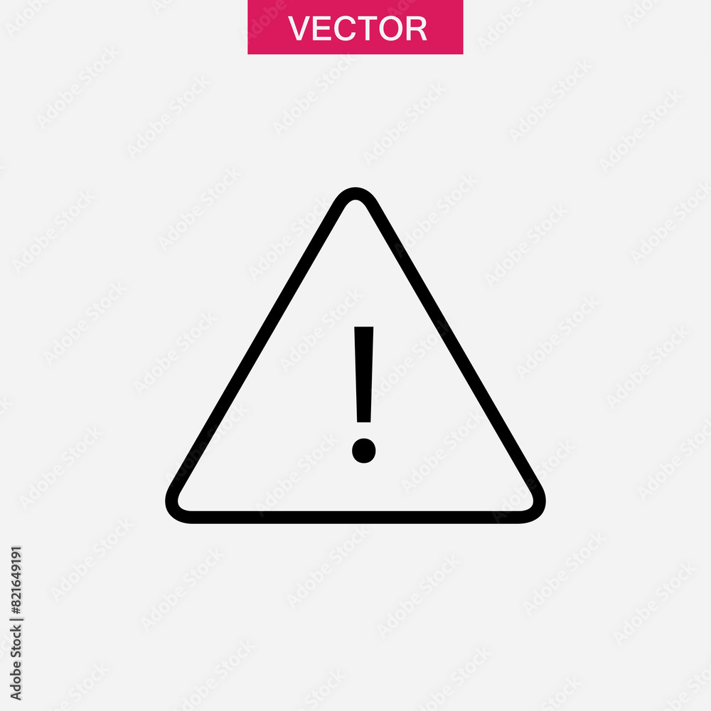 Warning attention line icon, Exclamation mark triangle sign flat trendy style illustration for web and app on white background..eps Warning attention line icon, Exclamation mark triangle sign flat trendy style illustration for web and app on white background..eps