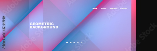 Triangle minimal web site page background design. Vector Illustration For Wallpaper, Banner, Background, Card, Book Illustration, landing page