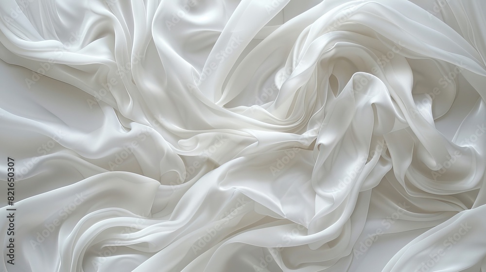 Fototapeta premium Abstract white textiles