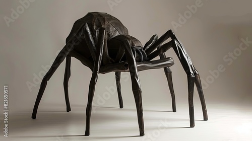 A photo of a chair crafted from a spider
