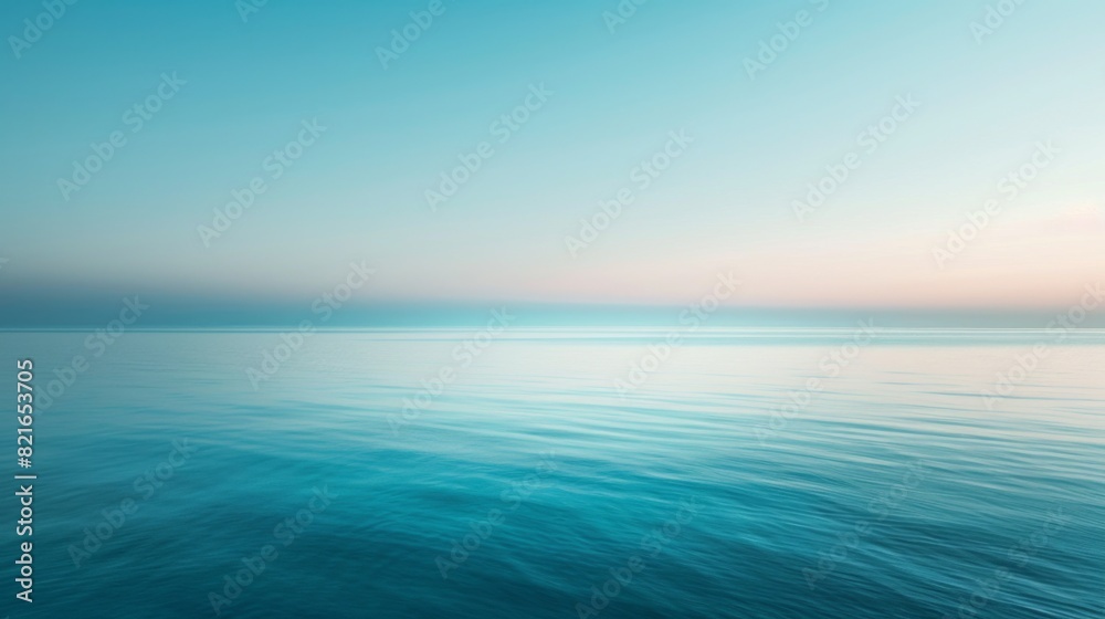 Serene Blue Ocean Horizon Under Clear Sky Serene Blue Ocean Horizon Under Clear Sky