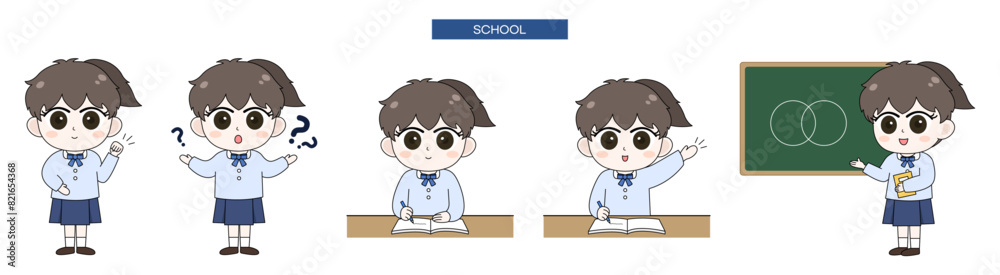 학생 캐릭터 다양한 포즈(공부+교육+물음표+발표) 학생 캐릭터 다양한 포즈(공부+교육+물음표+발표)