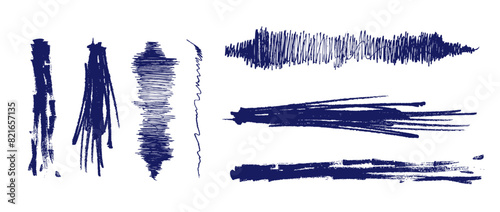 アナログタッチ素材：筆の質感　墨　インク　筆模様　波模様　