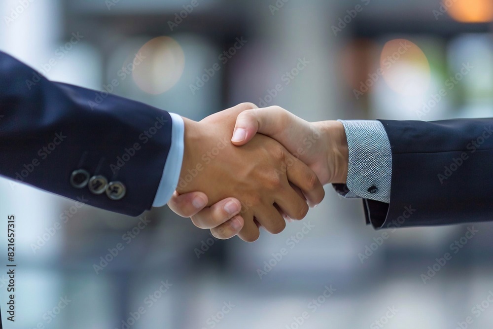 Business Partnership, Shaking hands for a joint venture success.