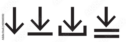 Download icon set. Arrow downloading icon. Download button Collection. Download files icons vector. simple download icon isolated on white background. 11:11