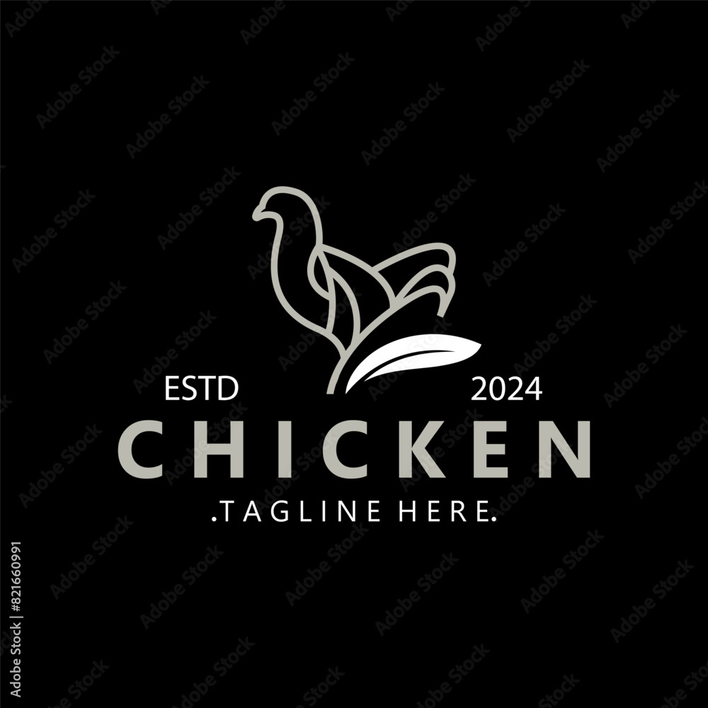 Chicken Farm logo design, animal icon for groceries, butcher shop, farmer market lifestock template Chicken Farm logo design, animal icon for groceries, butcher shop, farmer market lifestock template