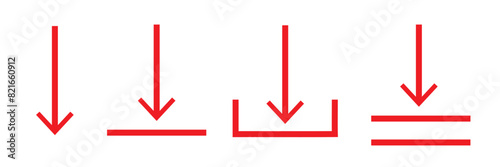 Download icon set. Download vector icon. Files download and upload icons symbol in line and flat style on white background. Vector illustration. 11:11