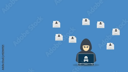 Wallpaper Mural Hacker with laptop computer stealing confidential data, personal information and credit card detail.	 Torontodigital.ca