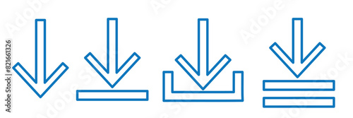 Download icon set. Software download icon . Web icon set. Vector illustration and symbol for website. 11:11