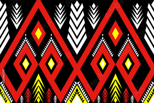 Geometric ethnic oriental traditional floral seamless pattern for background, fabric ,wrapping ,clothing ,wallpaper ,Batik ,carpet ,rug ,embroidery style.