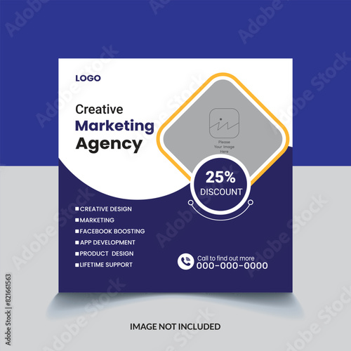 digital marketing social media post banner template