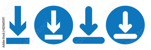 Download icon set. Software download icon . Web icon set. Vector illustration and symbol for website. 11:11