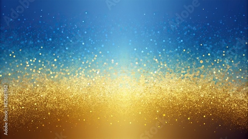 Abstract background with a gradient of blue and gold colors, representing the transition from one year to the next photo