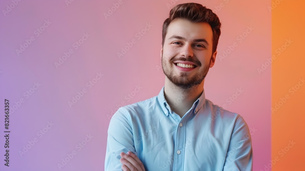 Confident Young Executive Smiling in Professional Portrait Confident Young Executive Smiling in Professional Portrait