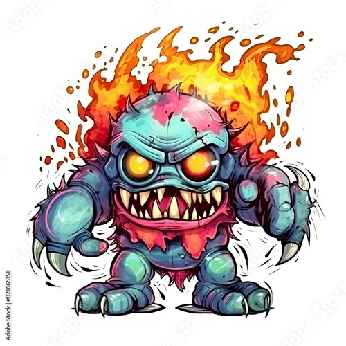 Art illustration Character Cute Monster isolated background