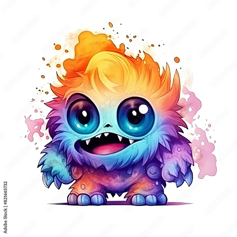 Art illustration Character Cute Monster isolated background