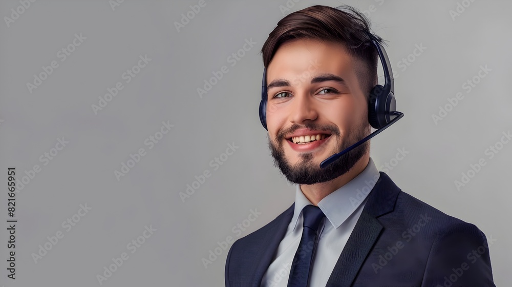 Confident Young Professional Salesperson Happily Providing Excellent Customer Service Confident Young Professional Salesperson Happily Providing Excellent Customer Service