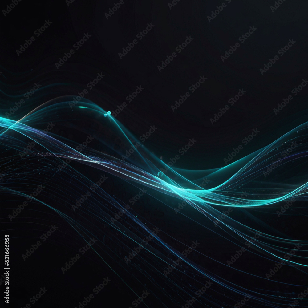 Dark abstract background with glowing wave. Shiny moving lines design element. Dark abstract background with glowing wave. Shiny moving lines design element.