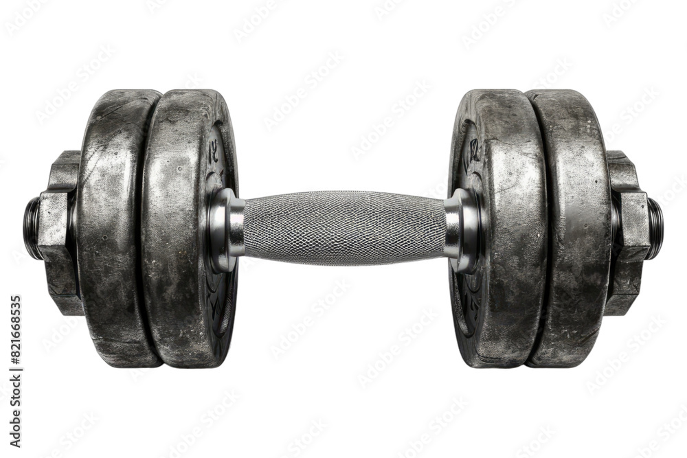 Fototapeta premium Exercise weight dumbbell isolated on transparent background