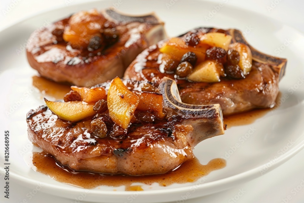 Crimson Apple and Golden Raisin Pork Chops Crimson Apple and Golden Raisin Pork Chops