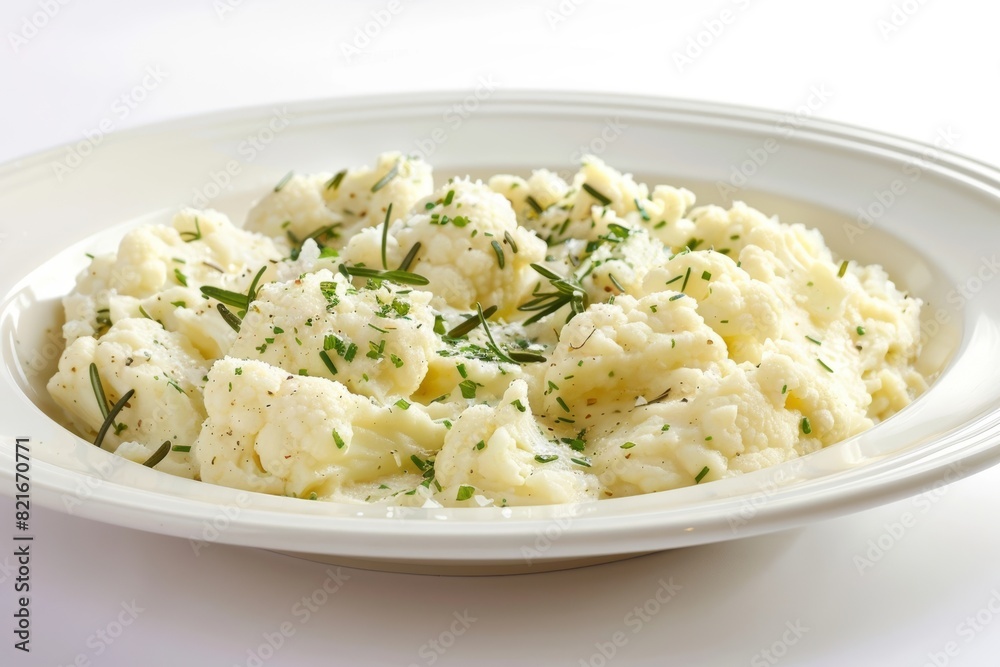 Creamy Garlic Mashed Cauliflower with Tangy Greek Yogurt and Fresh Rosemary Creamy Garlic Mashed Cauliflower with Tangy Greek Yogurt and Fresh Rosemary