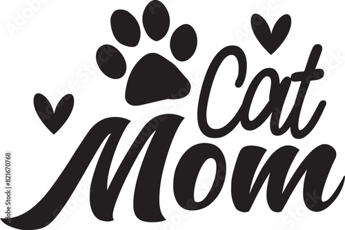 cat mom t shirt design bundle