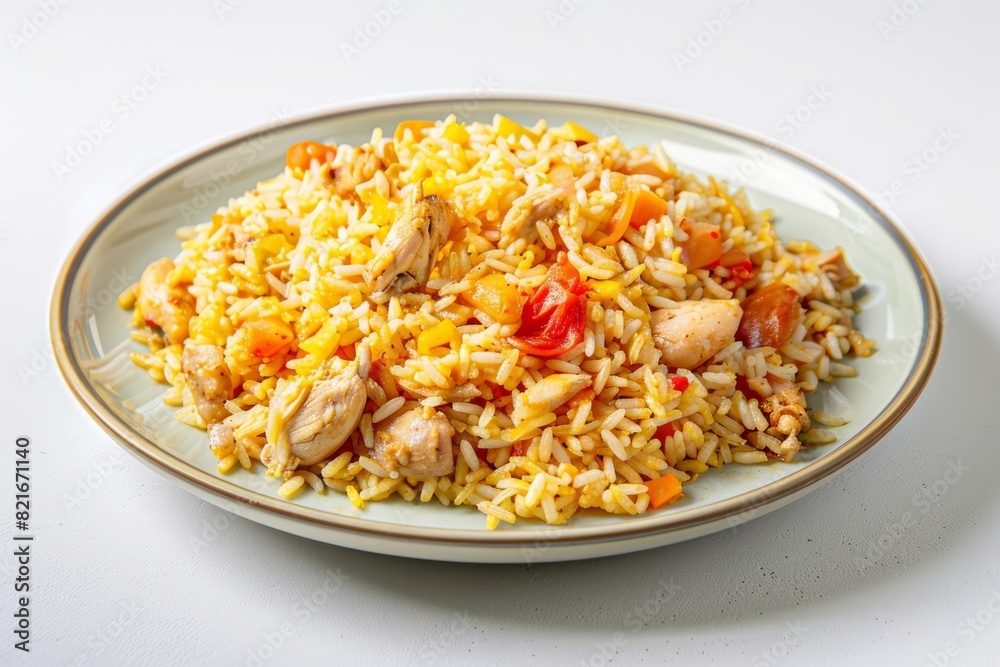Aromatic Spices and Golden Broth: Arroz con Pollo Elegance Aromatic Spices and Golden Broth: Arroz con Pollo Elegance