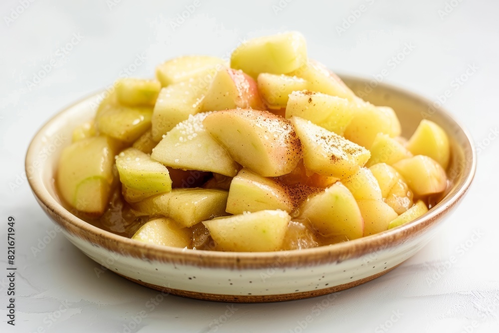 Exquisite Homemade Applesauce in Pristine Ramekin Exquisite Homemade Applesauce in Pristine Ramekin