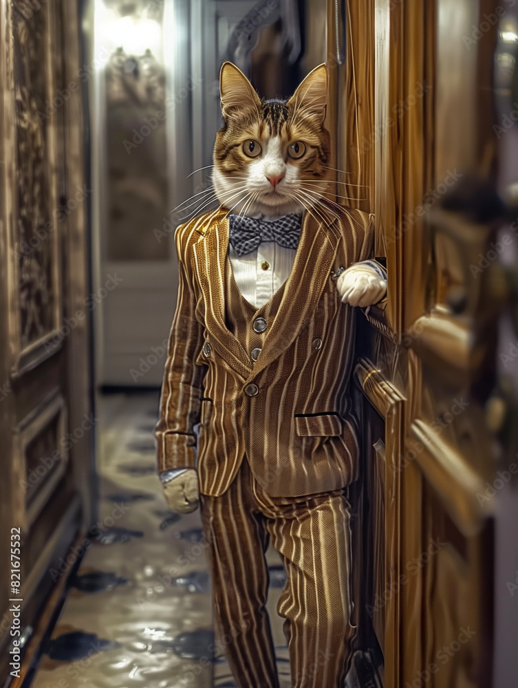 Suave Cat CEO: Dressed-Up Feline in Business Suit, Ready for Boardroom Negotiations Suave Cat CEO: Dressed-Up Feline in Business Suit, Ready for Boardroom Negotiations