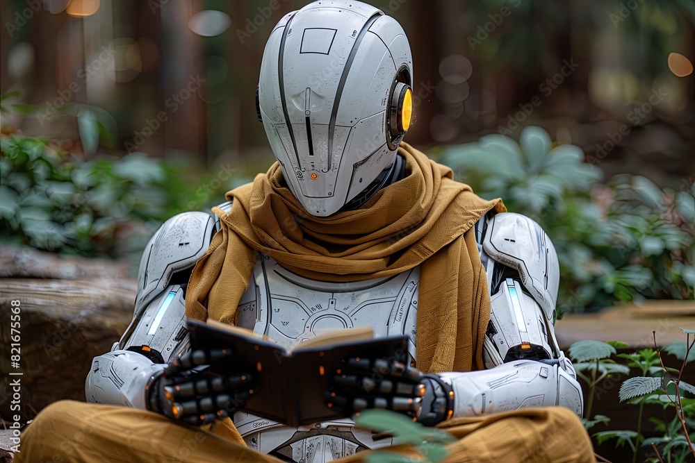 Twilight Tones: Cyber-Enhanced Tech Priest Delving into Sacred Lore Twilight Tones: Cyber-Enhanced Tech Priest Delving into Sacred Lore