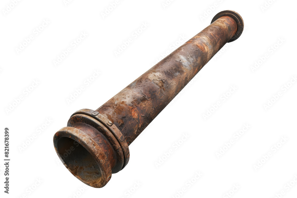 Metal pipe isolated on transparent background Metal pipe isolated on transparent background