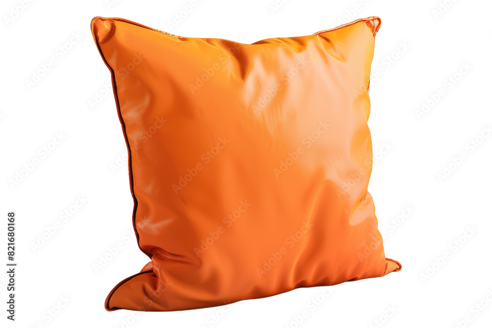 Orange pillow isolated on transparent background Orange pillow isolated on transparent background