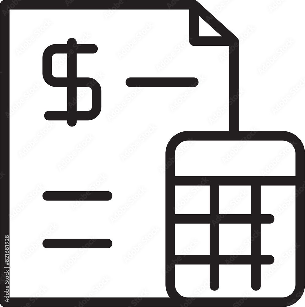 Balance Sheet and Calculator Icon Balance Sheet and Calculator Icon