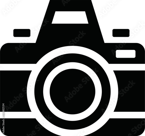 Camera icon set. Photo camera in flat style. Vector. White background