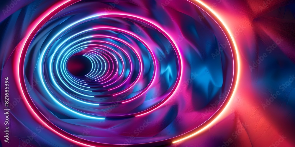 Mesmerizing Neon Spiral Grid Backdrop for Beauty Product Showcase Mesmerizing Neon Spiral Grid Backdrop for Beauty Product Showcase