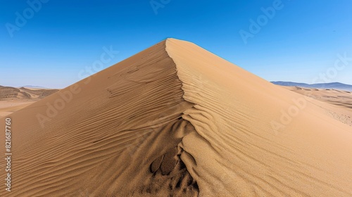 Sand Dune Rising in Desert