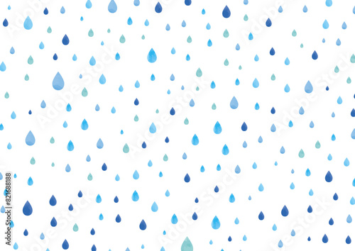 雨　雫　背景　水彩風　ベクター素材