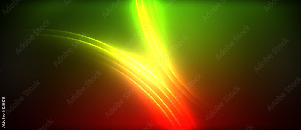 Neon glowing circle rays, light round lines in the dark, planet style neon wave lines. Energetic electric concept design for wallpaper, banner, background Neon glowing circle rays, light round lines in the dark, planet style neon wave lines. Energetic electric concept design for wallpaper, banner, background
