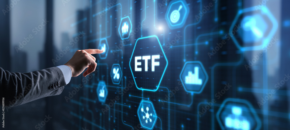 ETF Exchange traded fund Investment finance concept ETF Exchange traded fund Investment finance concept