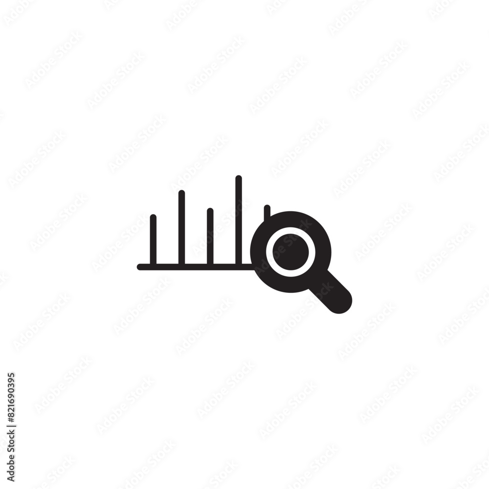 Analysis icon design with white background stock illustration