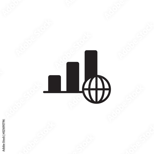 World Wide Growth icon design with white background stock illustration