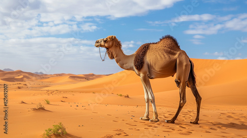 Camel in a desert