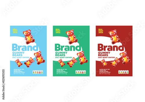 Jello Candy Bears Package with Juicy Burst Centers