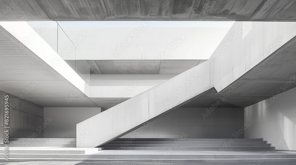 Obraz premium A stark contrast of geometric lines against a spacious backdrop, emphasizing clarity and form
