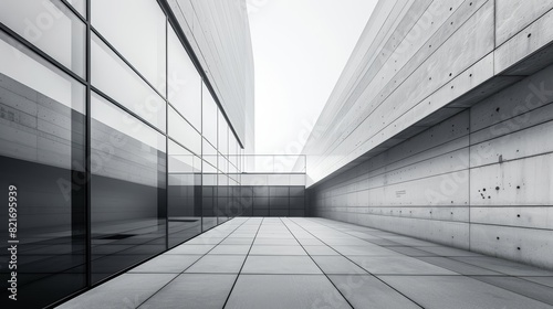 A stark contrast of geometric lines against a spacious backdrop, emphasizing clarity and form