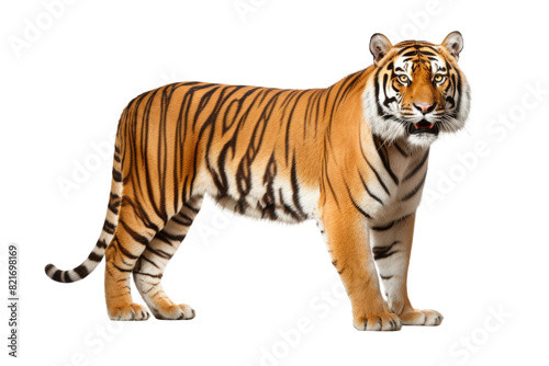 Majestic Tiger on the Prowl Isolated on Transparent Background