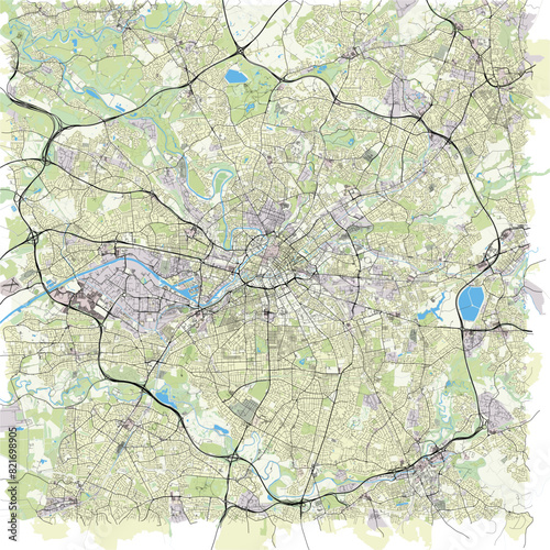City map of Manchester UK