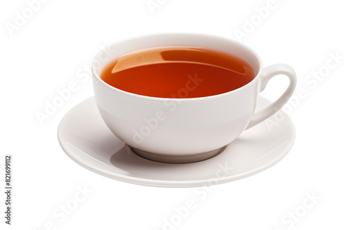 Elegant Porcelain Tea Cup Isolated on Transparent Background